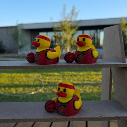 Cleveland Cavaliers Basketball Duck – 3D Printed NBA Fan Dashboard Duck | Cavaliers Fan Gift | Basketball Car Dashboard Decor