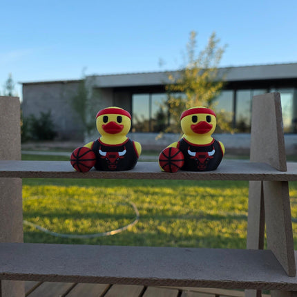 Chicago Bulls Basketball Duck – 3D Printed NBA Fan Dashboard Duck | Bulls Fan Gift | Basketball Car Dashboard Decor