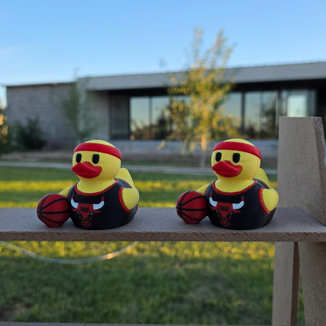 Chicago Bulls Basketball Duck – 3D Printed NBA Fan Dashboard Duck | Bulls Fan Gift | Basketball Car Dashboard Decor