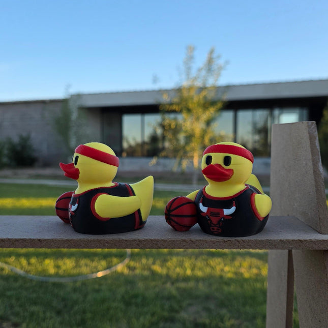 Chicago Bulls Basketball Duck – 3D Printed NBA Fan Dashboard Duck | Bulls Fan Gift | Basketball Car Dashboard Decor