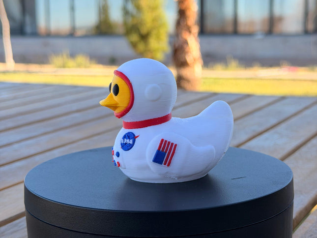 NASA Quackstronaut Duck – 3D Printed Astronaut Duck | Space Fan Dashboard Decor | Artemis Mission Inspired Collectible