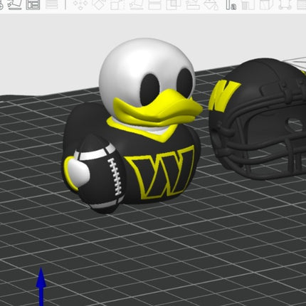 Washington Commanders Football Duck – 3D Printed NFL Fan Dashboard Duck | Commanders Fan Gift | Football Car Dashboard Decor