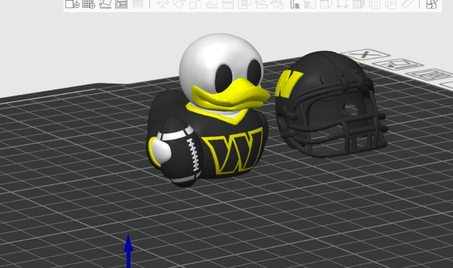 Washington Commanders Football Duck – 3D Printed NFL Fan Dashboard Duck | Commanders Fan Gift | Football Car Dashboard Decor