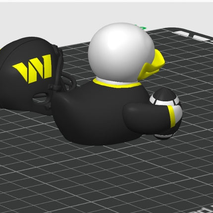 Washington Commanders Football Duck – 3D Printed NFL Fan Dashboard Duck | Commanders Fan Gift | Football Car Dashboard Decor