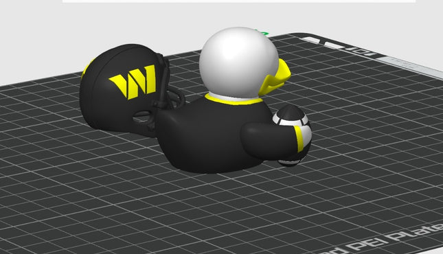 Washington Commanders Football Duck – 3D Printed NFL Fan Dashboard Duck | Commanders Fan Gift | Football Car Dashboard Decor