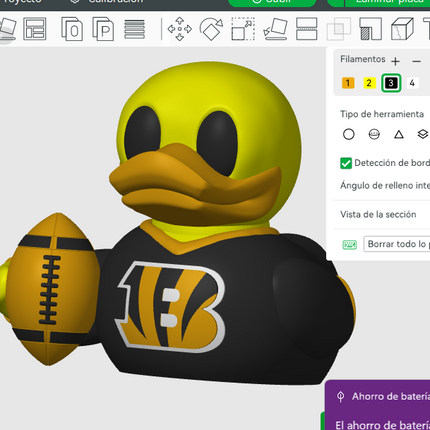 Cincinnati Bengals Football Duck – 3D Printed NFL Fan Dashboard Duck | Bengals Fan Gift | Football Car Dashboard Decor
