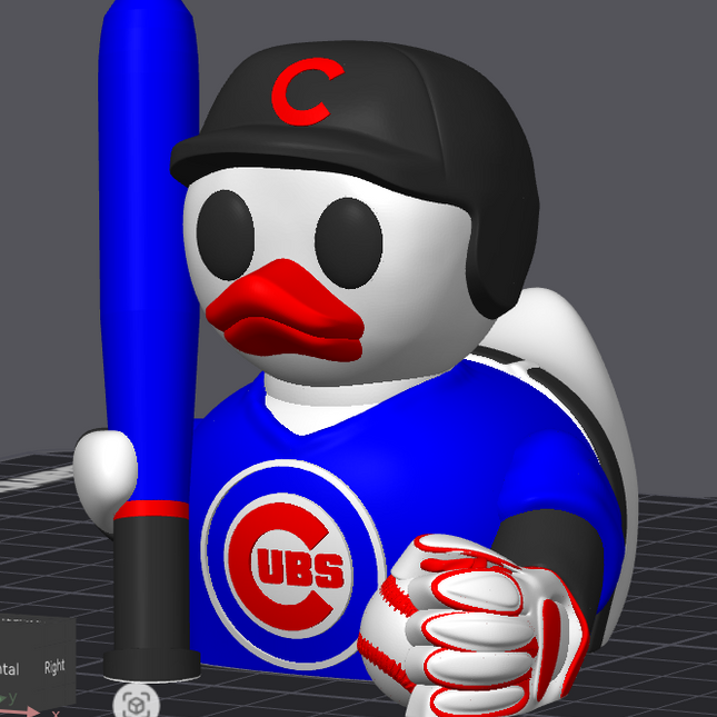 Chicago Cubs Baseball Duck – 3D Printed MLB Fan Dashboard Duck | Cubs Fan Gift | Baseball Car Dashboard Decor
