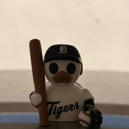 Detroit Tigers Baseball Duck – 3D Printed MLB Fan Dashboard Duck | Tigers Fan Gift | Baseball Car Dashboard Decor