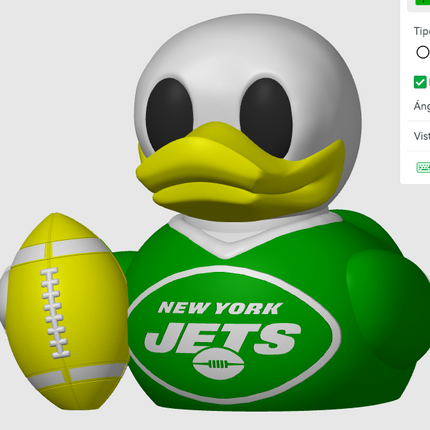 New York Jets Football Duck – 3D Printed NFL Fan Dashboard Duck | Jets Fan Gift | Football Car Dashboard Decor