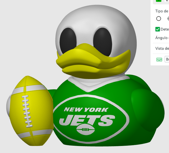 New York Jets Football Duck – 3D Printed NFL Fan Dashboard Duck | Jets Fan Gift | Football Car Dashboard Decor