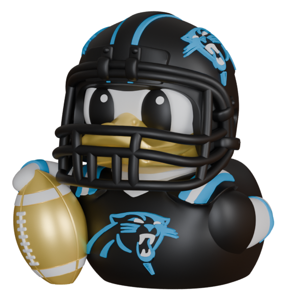 Carolina Panthers Football Duck – 3D Printed NFL Fan Dashboard Duck | Panthers Fan Gift | Football Car Dashboard Decor