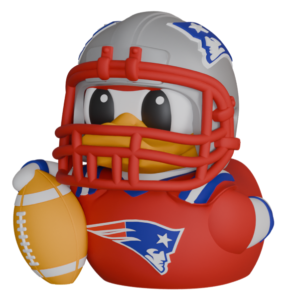 New England Patriots Football Duck – 3D Printed NFL Fan Dashboard Duck | Patriots Fan Gift | Football Car Dashboard Decor
