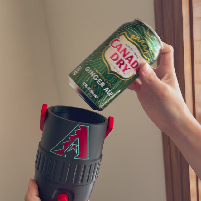 Arizona Black Red Gold Mini Cooler Can Holder (12 oz) | Baseball Fan Koozie | Car Dashboard Drink Holder | 3D Printed