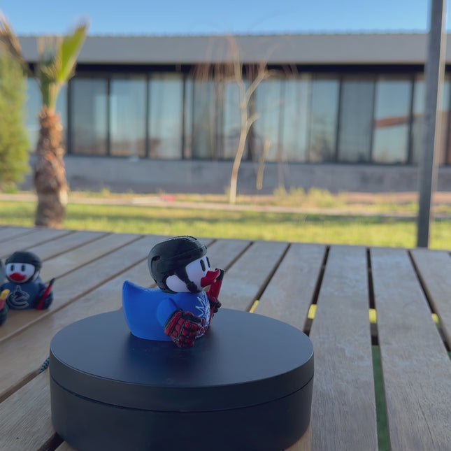 New York Rangers Hockey Duck – 3D Printed NHL Fan Dashboard Duck | Rangers Fan Gift | Hockey Car Dashboard Decor