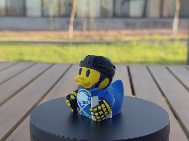 Buffalo Sabres Hockey Duck – 3D Printed NHL Fan Dashboard Duck | Sabres Fan Gift | Hockey Car Dashboard Decor