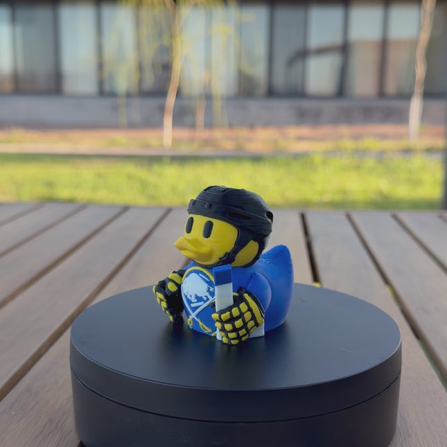 Buffalo Sabres Hockey Duck – 3D Printed NHL Fan Dashboard Duck | Sabres Fan Gift | Hockey Car Dashboard Decor