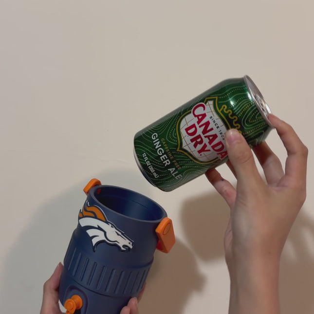 Denver Broncos Can Cooler Koozie – 12 oz NFL Football Fan Drink Holder