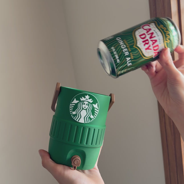 Starbucks Inspired 12oz Koozie – Coffee Lover Can Cooler | Green Café Style Drink Holder