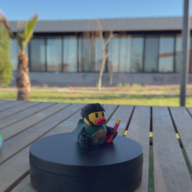 Minnesota Wild Hockey Duck – 3D Printed NHL Fan Dashboard Duck | Wild Fan Gift | Hockey Car Dashboard Decor