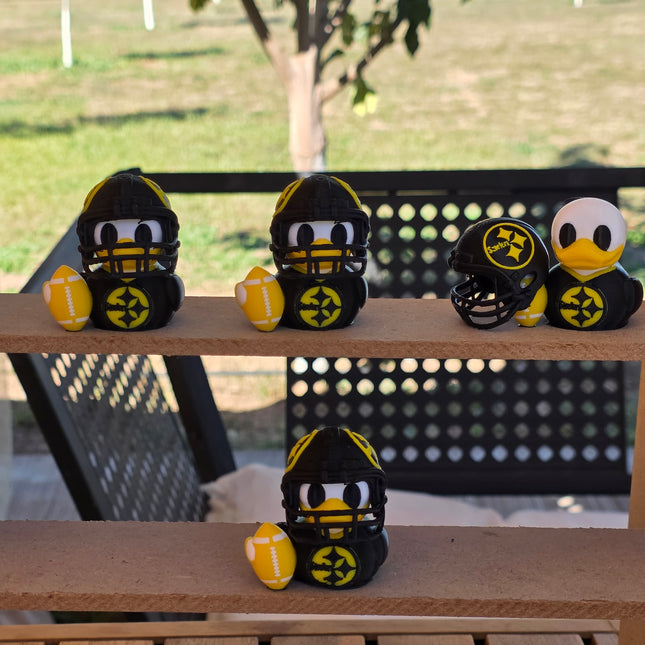 Pittsburgh Steelers Football Duck – 3D Printed Collector Figure | NFL Fan Gift, Desk Decor, Dashboard Mascot