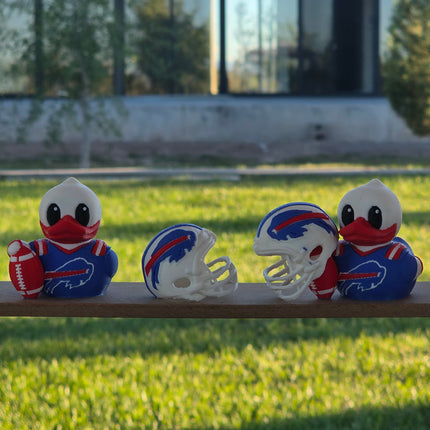 Buffalo Bills Football Duck – 3D Printed Collector Figure | NFL Fan Gift, Desk Decor, Dashboard Mascot