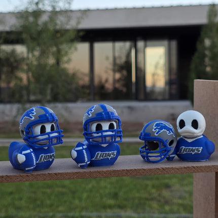 Detroit Lions Football Duck – 3D Printed Collector Figure | Lions Fan Gift