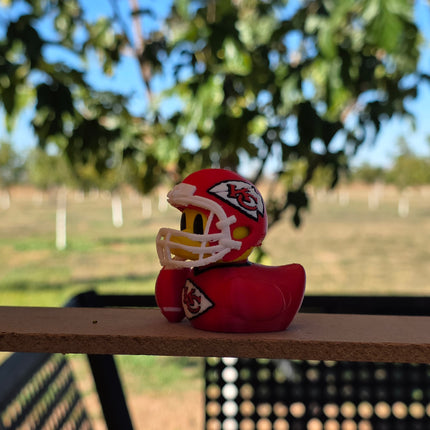 Kansas City Chiefs Football Duck – 3D Printed Collector Figure | Chiefs Fan Gift