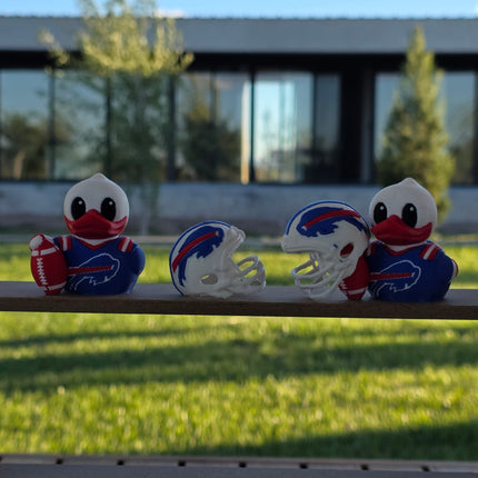 Buffalo Bills Football Duck – 3D Printed Collector Figure | NFL Fan Gift, Desk Decor, Dashboard Mascot