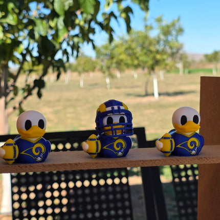 Los Angeles Rams Football Duck – 3D Printed Collector Figure | Rams Fan Gift