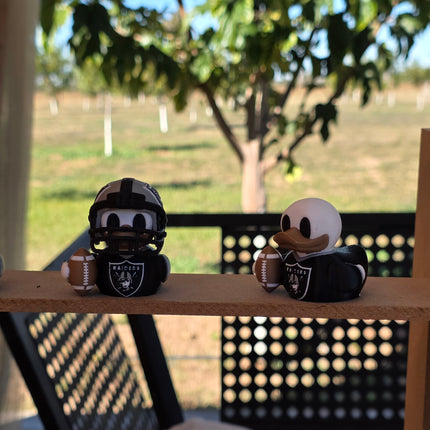 Las Vegas Raiders Football Duck – 3D Printed Collector Figure | Raiders Fan Gift
