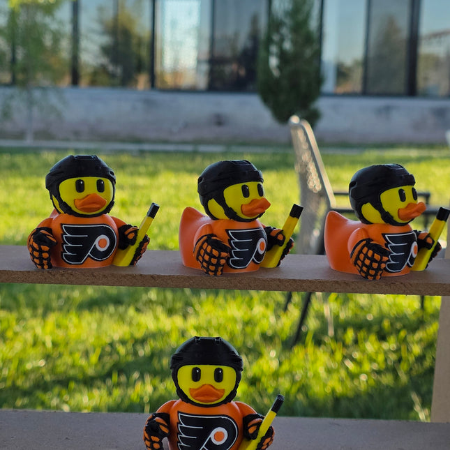Philadelphia Flyers Hockey Duck – 3D Printed Collector Figure | NHL Fan Gift, Desk Decor, Dashboard Mascot