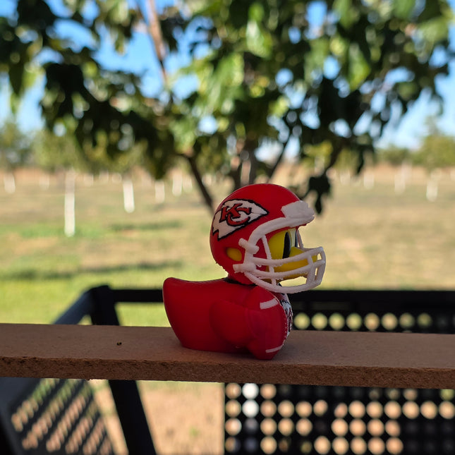 Kansas City Chiefs Football Duck – 3D Printed Collector Figure | Chiefs Fan Gift