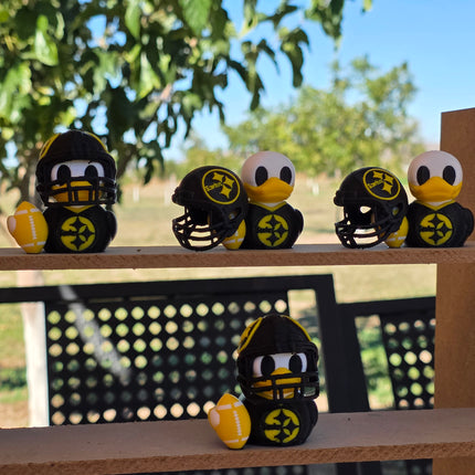 Pittsburgh Steelers Football Duck – 3D Printed Collector Figure | NFL Fan Gift, Desk Decor, Dashboard Mascot