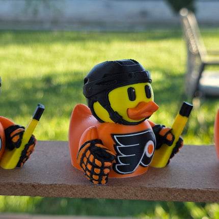 Philadelphia Flyers Hockey Duck – 3D Printed Collector Figure | NHL Fan Gift, Desk Decor, Dashboard Mascot