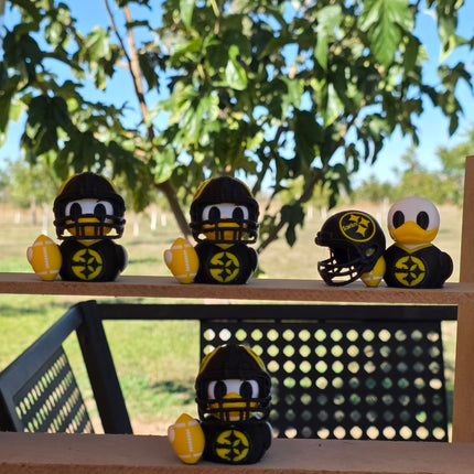 Pittsburgh Steelers Football Duck – 3D Printed Collector Figure | NFL Fan Gift, Desk Decor, Dashboard Mascot