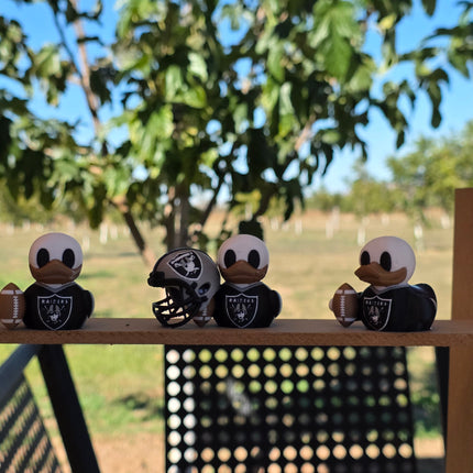 Las Vegas Raiders Football Duck – 3D Printed Collector Figure | Raiders Fan Gift
