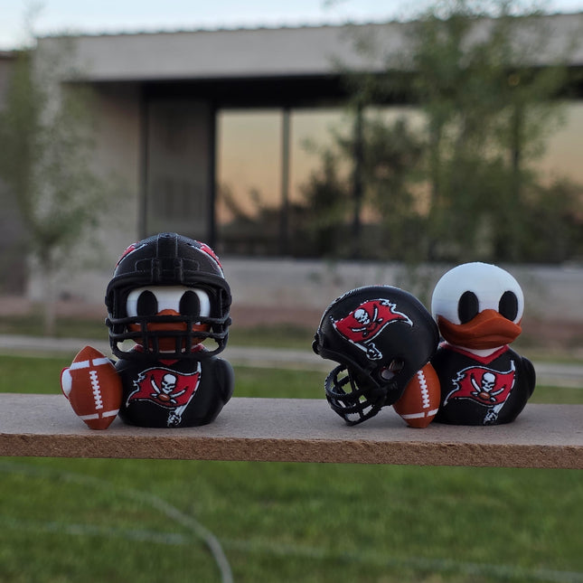 Tampa Bay Buccaneers Football Duck – 3D Printed Collector Figure | Bucs Fan Gift