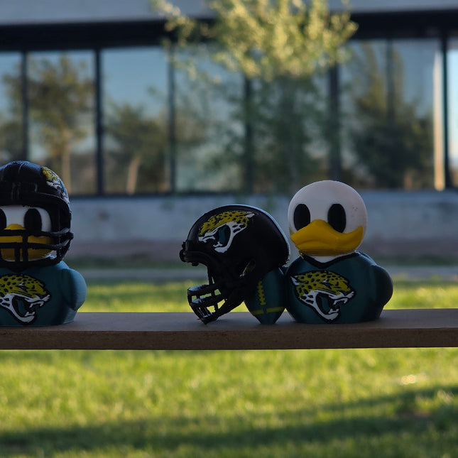 Jacksonville Jaguars Football Duck – 3D Printed Collector Figure | Jaguars Fan Gift