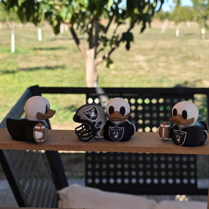 Las Vegas Raiders Football Duck – 3D Printed Collector Figure | Raiders Fan Gift