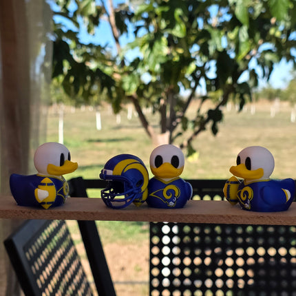 Los Angeles Rams Football Duck – 3D Printed Collector Figure | Rams Fan Gift