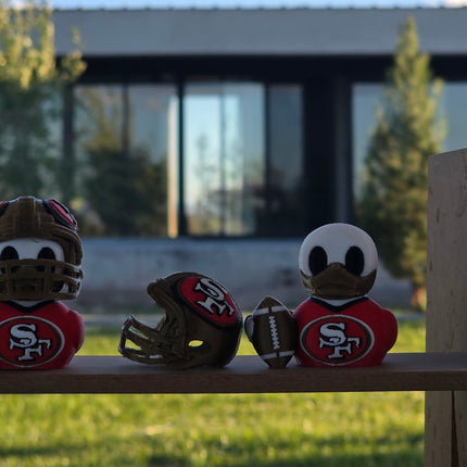 San Francisco 49ers Football Duck – 3D Printed Collector Figure | NFL Fan Gift, Desk Decor, Dashboard Mascot