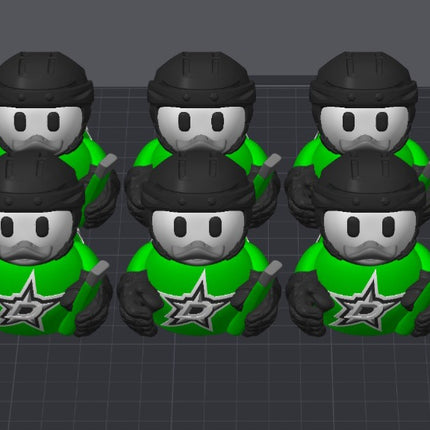 Dallas Stars Hockey Duck – 3D Printed Collector Figure | NHL Fan Gift, Desk Decor, Dashboard Mascot
