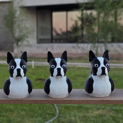 3D Printed Boston Terrier Duck: Eco-Friendly Car Dashboard Decor