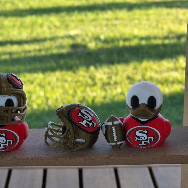 San Francisco 49ers Football Duck – 3D Printed Collector Figure | NFL Fan Gift, Desk Decor, Dashboard Mascot