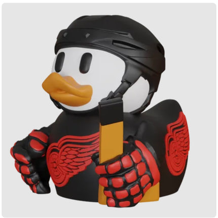 Detroit Red Wings Hockey Duck – 3D Printed Collector Figure | NHL Fan Gift, Desk Decor, Dashboard Mascot