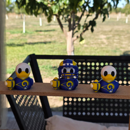 Los Angeles Rams Football Duck – 3D Printed Collector Figure | Rams Fan Gift