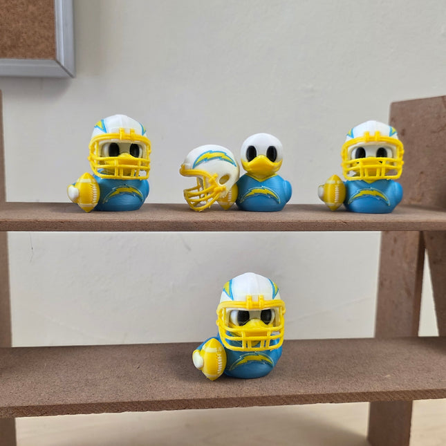 Los Angeles Chargers Duck – 3D Printed Collector Figure | NFL Fan Gift