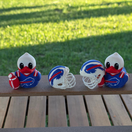 Buffalo Bills Football Duck – 3D Printed Collector Figure | NFL Fan Gift, Desk Decor, Dashboard Mascot