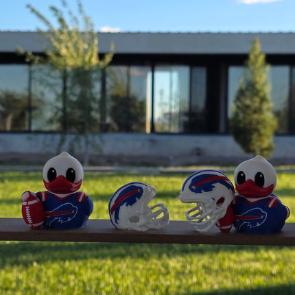 Buffalo Bills Football Duck – 3D Printed Collector Figure | NFL Fan Gift, Desk Decor, Dashboard Mascot