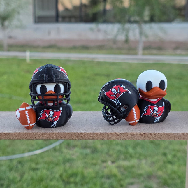 Tampa Bay Buccaneers Football Duck – 3D Printed Collector Figure | Bucs Fan Gift